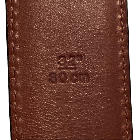 VTG Coach Belt 3829 Unisex 32 Black  Cowhide Leather Nickel Plated Brass Buckle - Picture 6 of 7